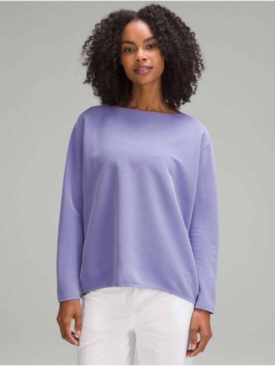 lululemon athletica Sweaters - Lululemon Back in Action Long-Sleeve Shirt *Pique Dark Lavender